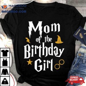 Mom Of The Birthday Girl Wizard 1st Family Party Shirt