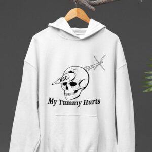 My Tummy Hurts Skull Hoodie