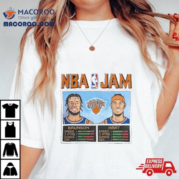 Nba Jam Knicks Brunson And Hart New York Knicks T Shirt