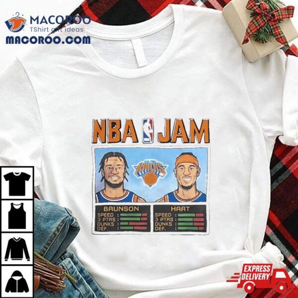 Nba Jam Knicks Brunson And Hart New York Knicks T Shirt