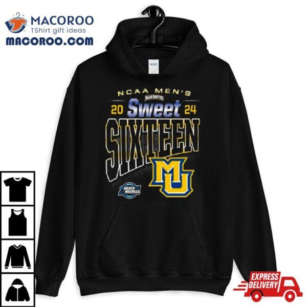 Ncaa Marquette Golden Eagles 2024 Men’s Basketball Sweet Sixteen Shirt