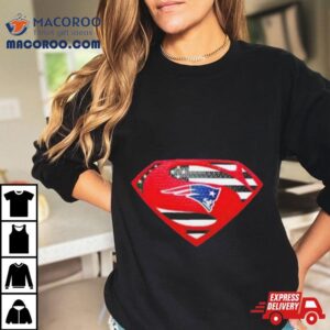 New England Patriots Usa Flag Inside Superman Tshirt