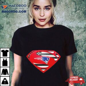 New England Patriots Usa Flag Inside Superman T Shirt