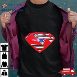 New England Patriots Usa Flag Inside Superman Tshirt