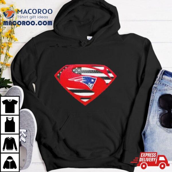 New England Patriots Usa Flag Inside Superman T Shirt