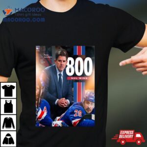 New York Rangers Coach Peter Laviolette With Wins Tshirt