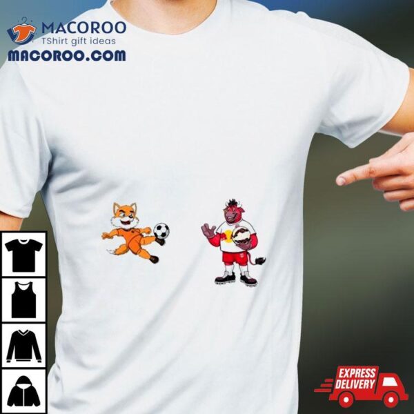 New York Red Bulls Vs Houston Dynamo Mls 2024 Mascot Cartoon Soccer Shirt