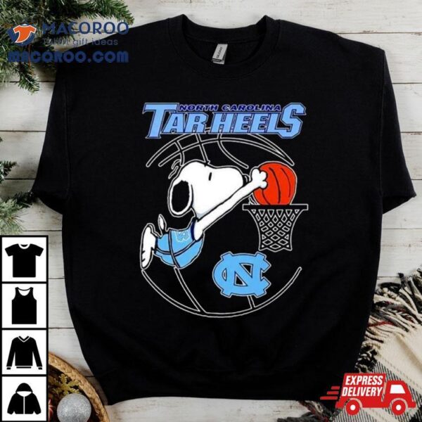 North Carolina Tar Heels Basketball Snoopy Dunk Logo Shirt