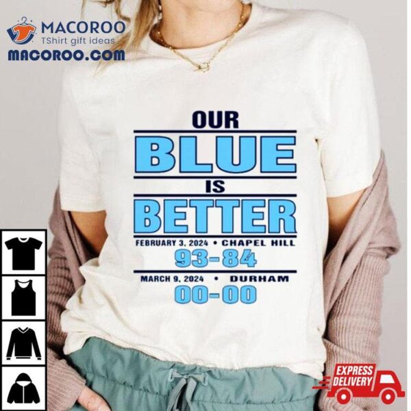 North Carolina Tar Heels Our Blue Is Better 2024 Shirt