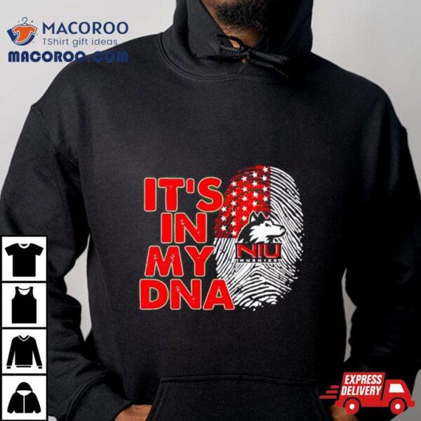 Northern Illinois Huskies It’s In My Dna Fingerprinshirt