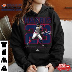 Number And Portrait Michael Harris Atlanta Mlbpa Pullover Tshirt