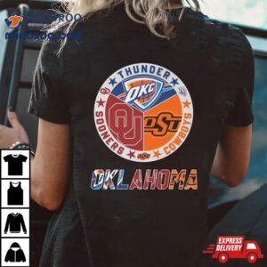 Oklahoma Sports Team Thunder Cowboys And Sooners Tshirt