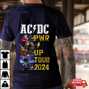 Original Acdc World Tour Pwr Signatures Tshirt