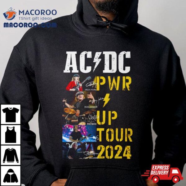 Original Acdc World Tour 2024 Pwr Signatures Shirt