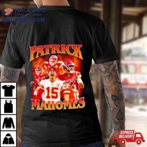 Patrick Mahomes Number Kansas City Chiefs Football Player Portrait Lightning Tshirt