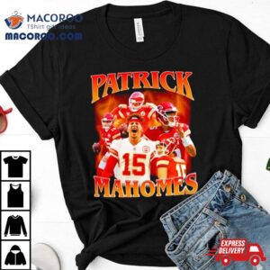 Patrick Mahomes Number Kansas City Chiefs Football Player Portrait Lightning Tshirt