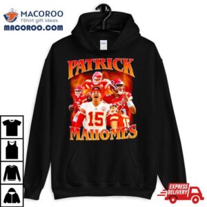 Patrick Mahomes Number Kansas City Chiefs Football Player Portrait Lightning Tshirt