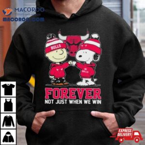 Peanuts Snoopy And Charlie Brown Friends Chicago Bulls Forever Not Just When We Win T Shirt