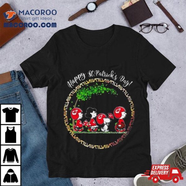 Peanuts Snoopy And Friends Kansas City Chiefs Happy St Patrick’s Day Shirt