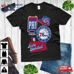 Philadelphia Ers Split Zone Sixers Basketball Tshirt