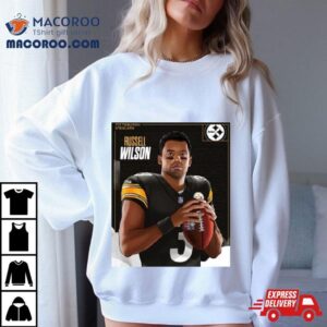 Pittsburgh Steelers Russell Wilson Player Holding Ball Vector Tshirt