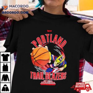 Portland Trail Blazers Hyperfly Unisex Nba X My Hero Academia All Might Smash Shirt