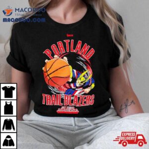 Portland Trail Blazers Hyperfly Unisex Nba X My Hero Academia All Might Smash Tshirt