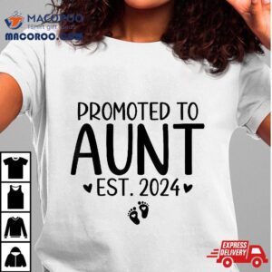 Promoted To Aunt 2024 First Time New Pregnancy Shirt