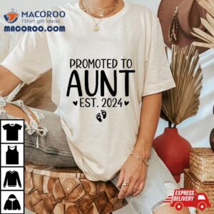 Promoted To Aunt 2024 First Time New Pregnancy Shirt