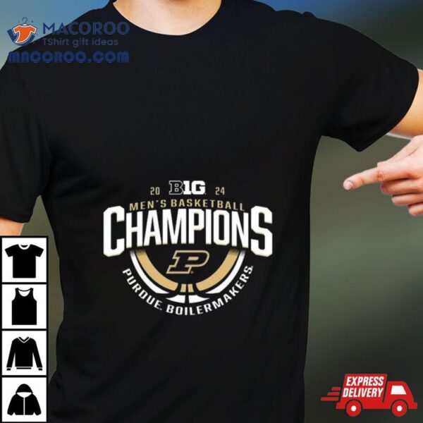 Purdue Boilermakers Blue 84 Unisex 2024 Big Ten Men’s Basketball Regular Season Champions Locker Room T Shirt