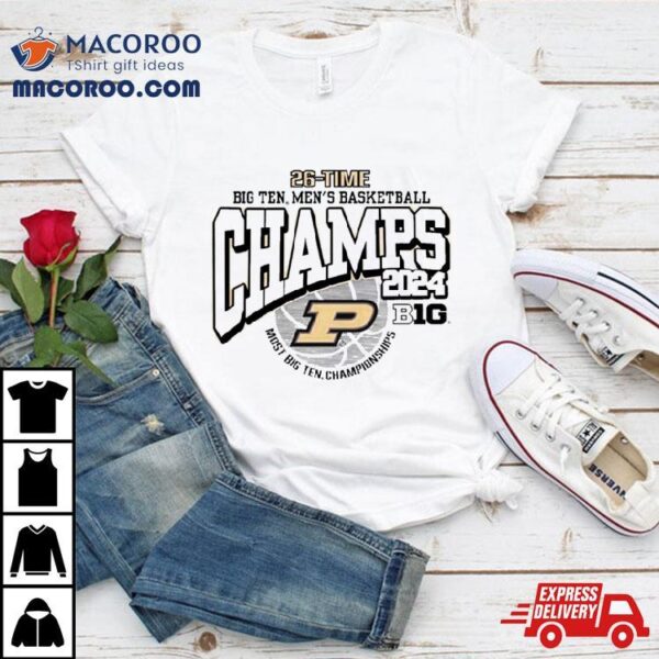 Purdue Boilermakers Men’s Basketball 26 Time Big 10 Regular Season Champions Shirt