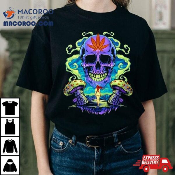 Purple Cannabis Skull Shirt