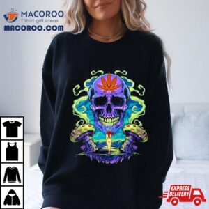 Purple Cannabis Skull Tshirt