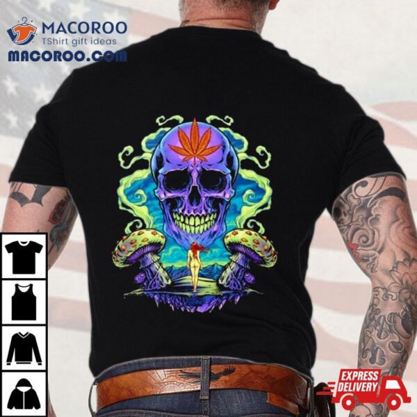 Purple Cannabis Skull Shirt