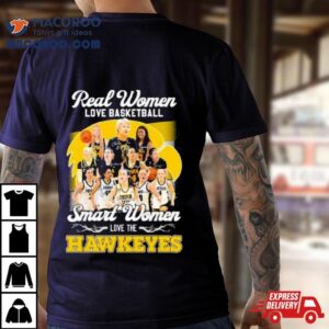 Real Women Love Basketball Smart Women Love The Iowa Hawkeyes Signatures Shirt