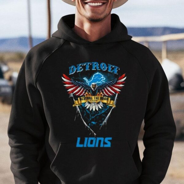 Restore The Roar Detroit Lions Football Us Eagle T Shirt