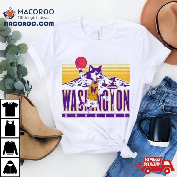 Retro Inspired Uw Dunking Harry The Husky Shirt