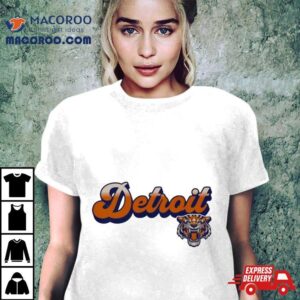 Retro Logo Baseball Team Detroit Tigers Tshirt