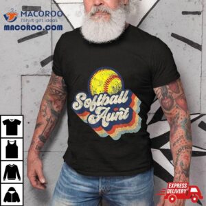 Retro Softball Aunt, Auntie, Mother’s Day Shirt