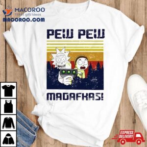 Rick And Morty Pew Pew Madafakas Vintage Tshirt