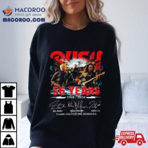 Rush 56 Years 1968 2024 Thank You For The Memories Signatures T Shirt