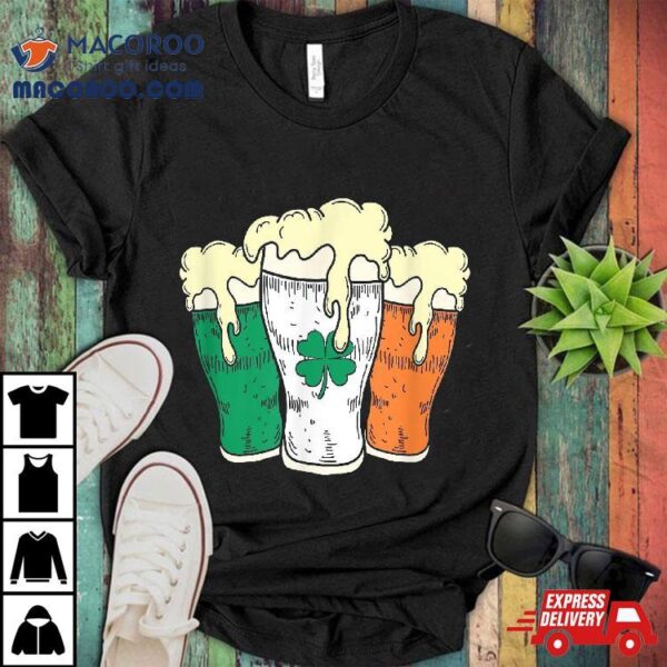 Saint Patricks Day Irish Ireland Flag Beer Patty Shirt