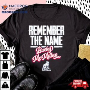 Samford Bulldogs Remember The Name Bucky Mcmillan Tshirt