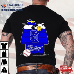 San Diego Padres Snoopy And Woodstock The Peanuts Baseball Tshirt