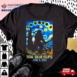 Sasquatch Bigfoot Staring At Solar Eclipse April Th Tshirt