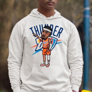 Shai Gilgeous Alexander Oklahoma City Thunder Number Player Cartoon Hoodie