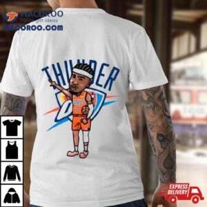 Shai Gilgeous Alexander Oklahoma City Thunder Number Player Cartoon Tshirt