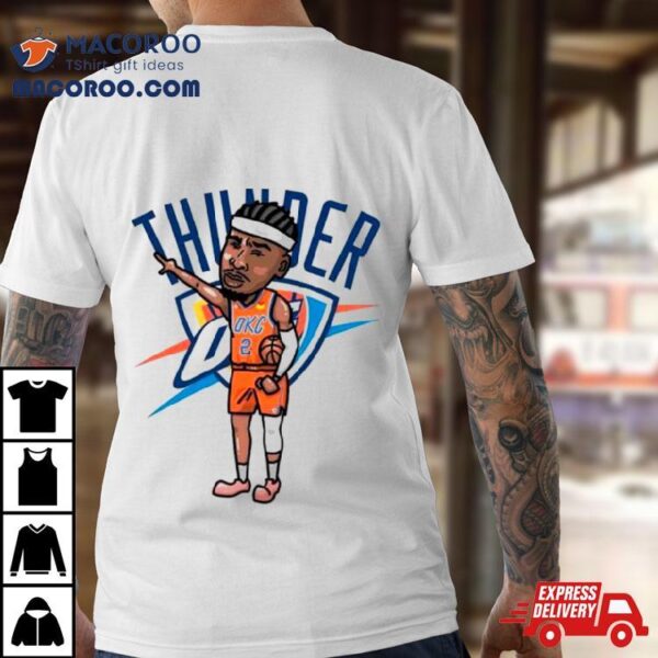 Shai Gilgeous Alexander Oklahoma City Thunder Number 2 Player Cartoon Shirt