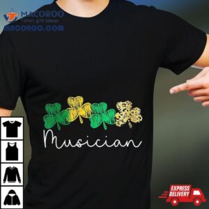 Shamrock Leopard Saint Paddy’s Day Musician St Patricks Shirt