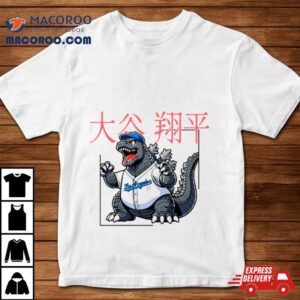 Shohei Ohtani Godzilla Los Angeles Dodgers Baseball Tshirt